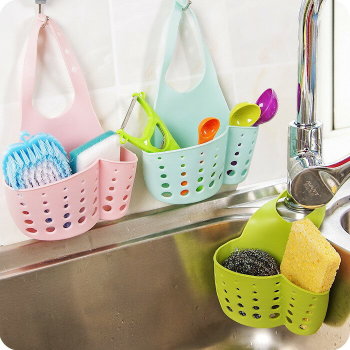 鋼絲球洗碗布抹布置物框用品架子耐用廚房掛籃水槽瀝水放小筐衛。