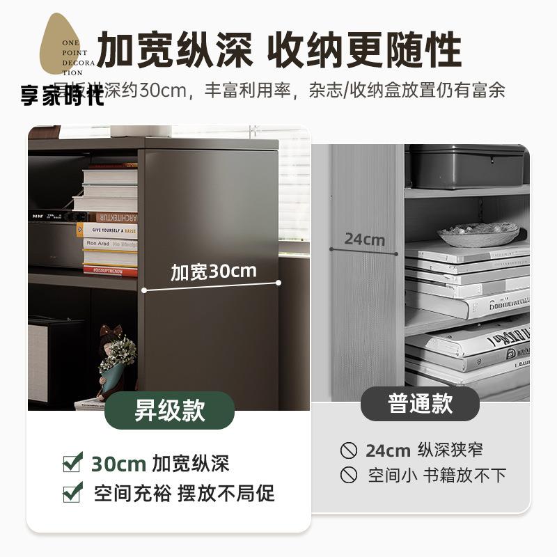 【享家時代】復古黑色櫃子 卡萊克格子 櫃家用 客廳餐邊櫃矮櫃書架落地 置物架 書櫃8161