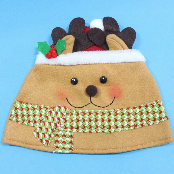 造型聖誕帽 麋鹿造型帽(圍巾)/一袋12個入{促80}~5847