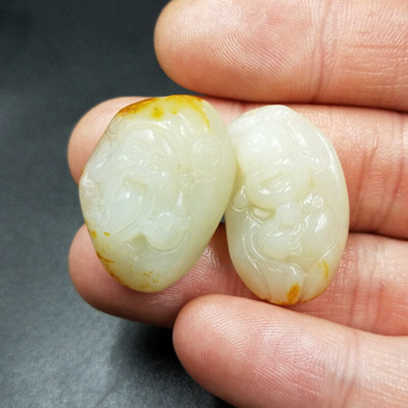 新款精美天然玉石ia貨和田玉佛掛件和田玉白玉財神掛件玉佛吊墜