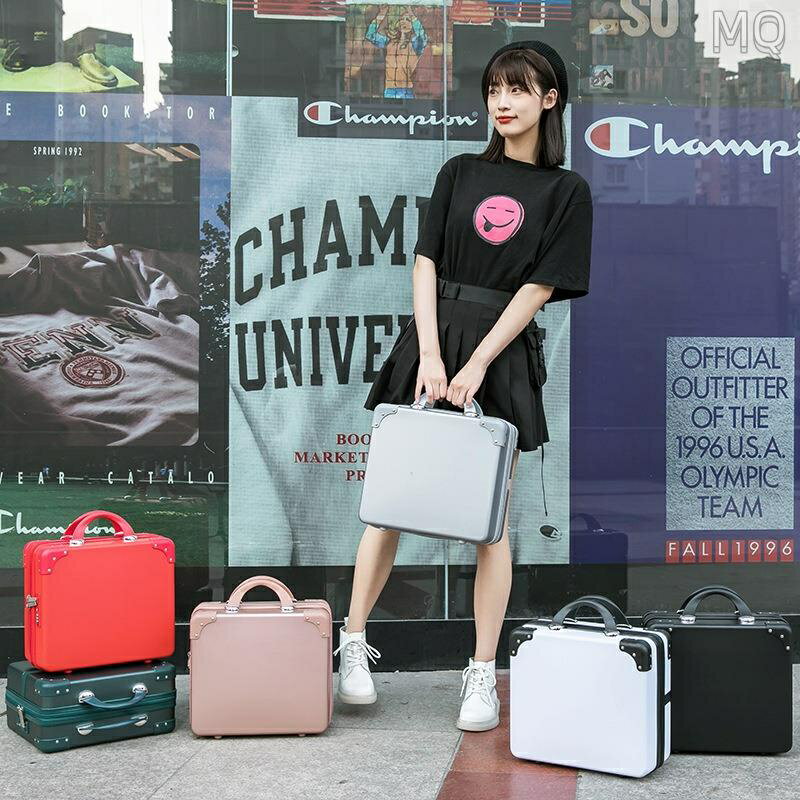 全新 商品大促銷 韓版迷你16寸女學生化妝箱手提箱輕便ABS便攜行李箱
