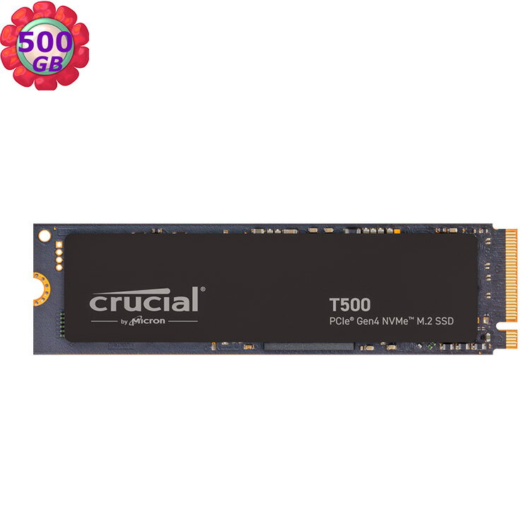 Crucial T500 500GB PCIe Gen4 NVMe M.2 SSD CT500T500SSD8 固態硬碟
