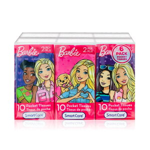【美國熱銷卡通】Barbie卡通紙手帕(6包/組)