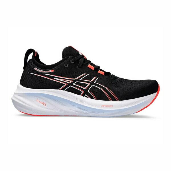 Asics GEL-Nimbus 26 [1011B794-003] 男 慢跑鞋 運動 輕量 支撐 緩衝 彈力 黑 橘紅