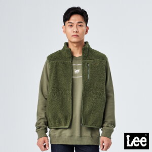Lee 單面絨毛立領背心 男 橄欖綠 Modern