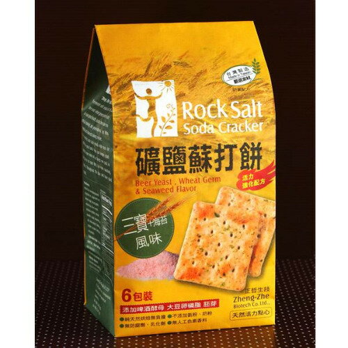 正哲礦鹽蘇打餅 - 三寶海苔風味365g/袋 (每袋6小包入