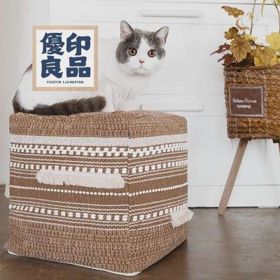 工廠直銷 【免費開票 榻榻米坐墊】 北歐創意蒲團坐墊客廳茶幾榻榻米方形貓墩子家用門口換鞋凳可拆洗 懶人沙發 懶人坐墊特惠/開立發票 全館折扣 y5415