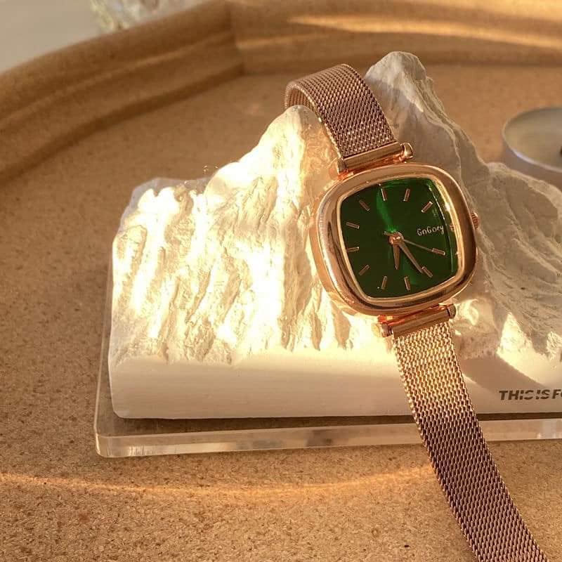 復古港風高級感方型小手錶