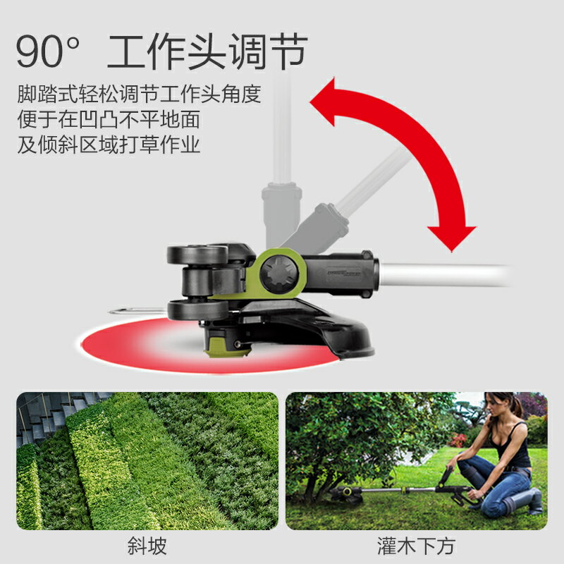 威克士電動割草機WD163鋰電小型家用多功能打草機充電式除草機