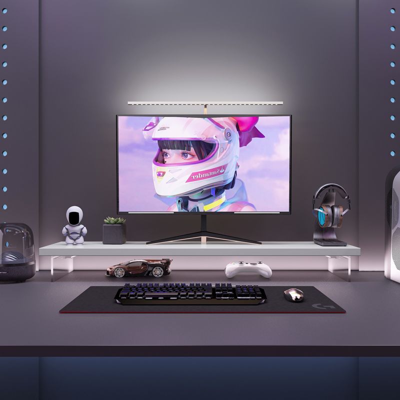 電腦顯示器增高架辦公室桌面亞克力懸浮增高置物架收納架屏幕墊高-快速出貨