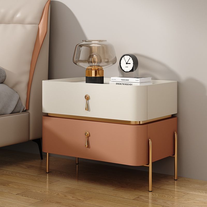床頭櫃2023新款整裝高級感床頭櫃輕奢簡約現代實木床邊櫃巖板臥室