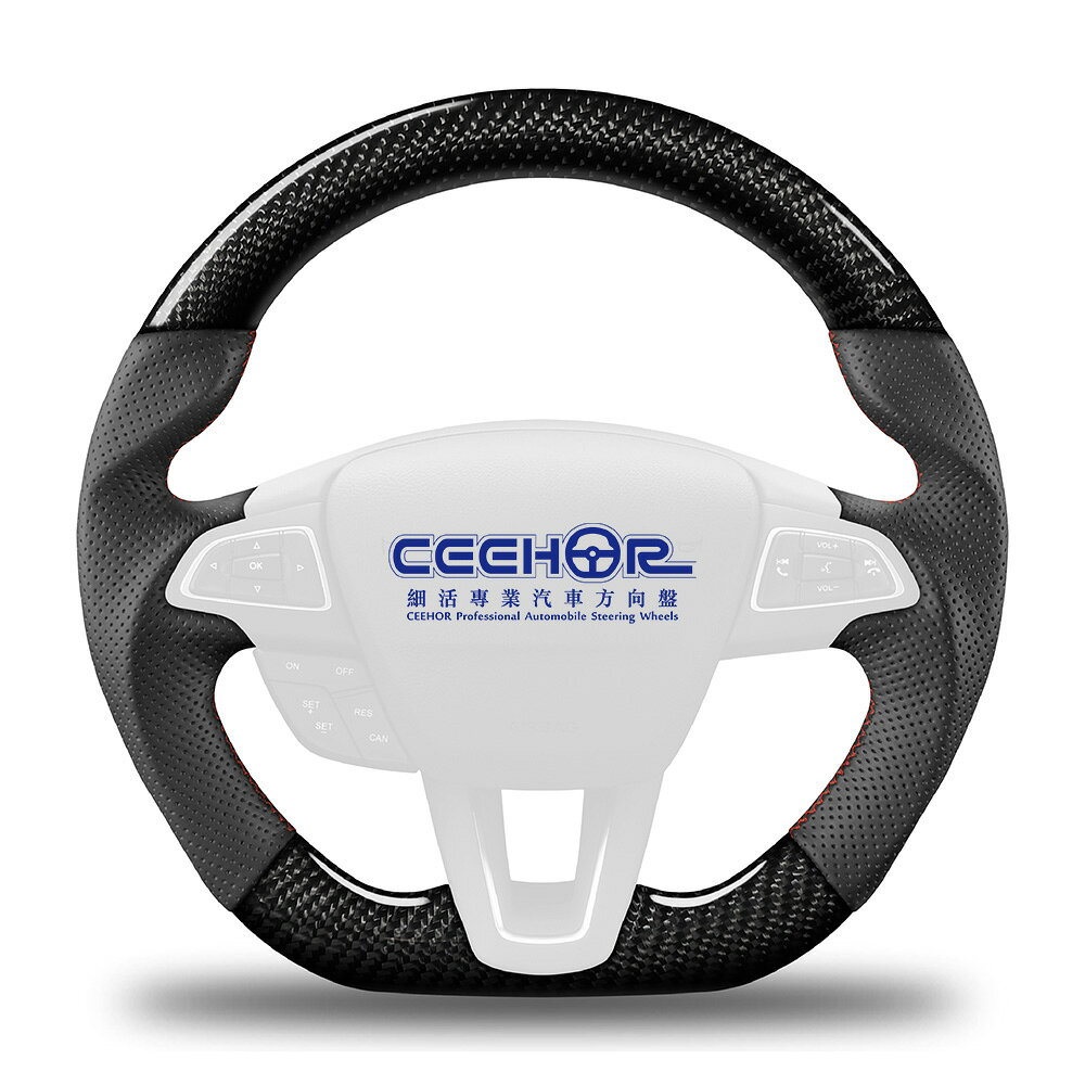 [細活方向盤] 正碳纖維款 FOCUS 3代 ECOSPORT 2代 KUGA 2代 FORD 福特 變形蟲方向盤