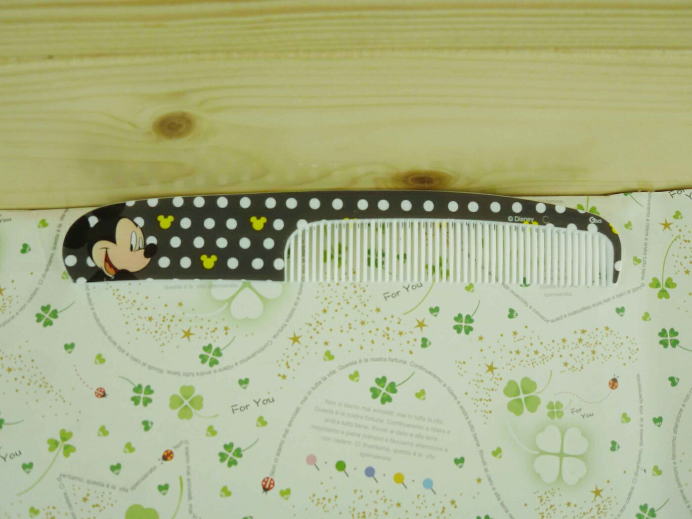 【震撼精品百貨】Micky Mouse 米奇/米妮 梳子-黑點點 震撼日式精品百貨
