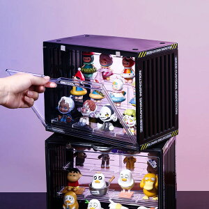 展示盒 盲盒收納展示架桌面收納盒泡泡瑪特玩具公仔集裝箱透明多層置物架