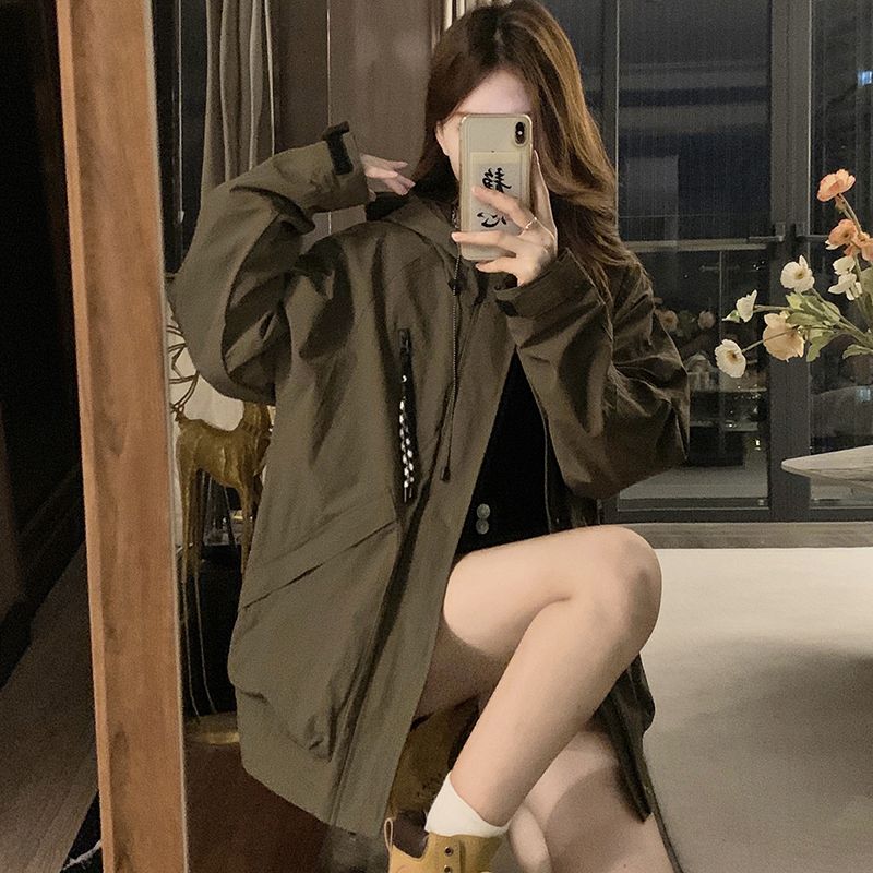 連帽機能美式戶外防風防潑水夾克風衣三色沖鋒衣外套男女秋裝