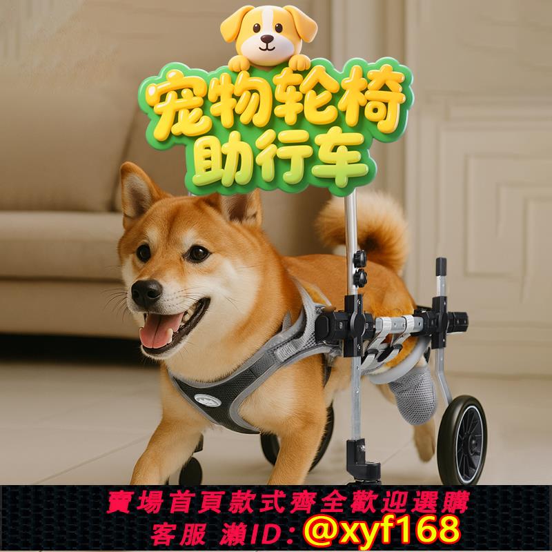 {可打統編 保固一年}可調節狗寵物輪椅后腿支架后肢癱瘓康復四輪老年輔助車助力代步車