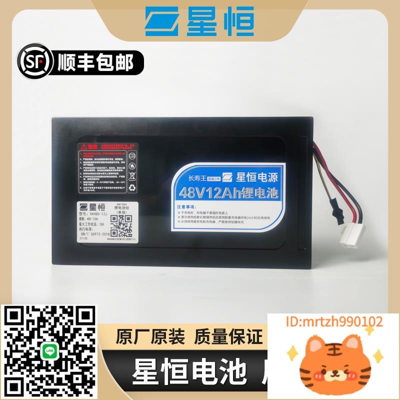 星恆鋰電池48V12AH原裝正品長壽王愛瑪雅迪臺鈴新日小刀電動車-莉子百貨