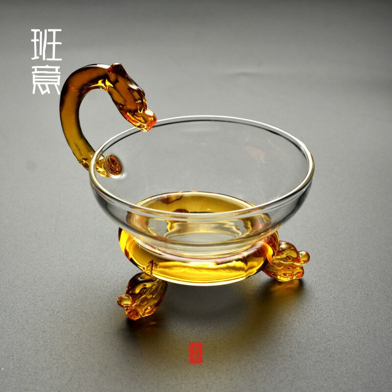 耐熱透明玻璃茶濾 茶漏玻璃功夫茶具茶道配件隔濾茶器 過濾網1入