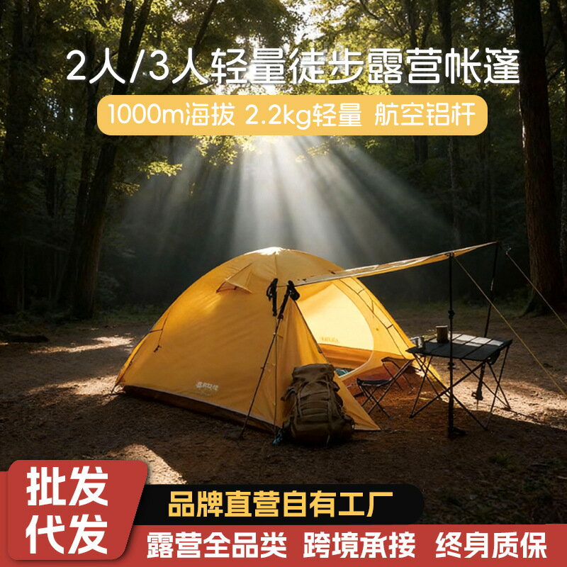 【輕量防雨】戶外帳篷 露營帳篷 野營帳篷 雙層帳篷 防雨帳篷 徒步帳篷 登山帳篷 摺疊便攜 防風穩固 雙人帳篷 野外過夜