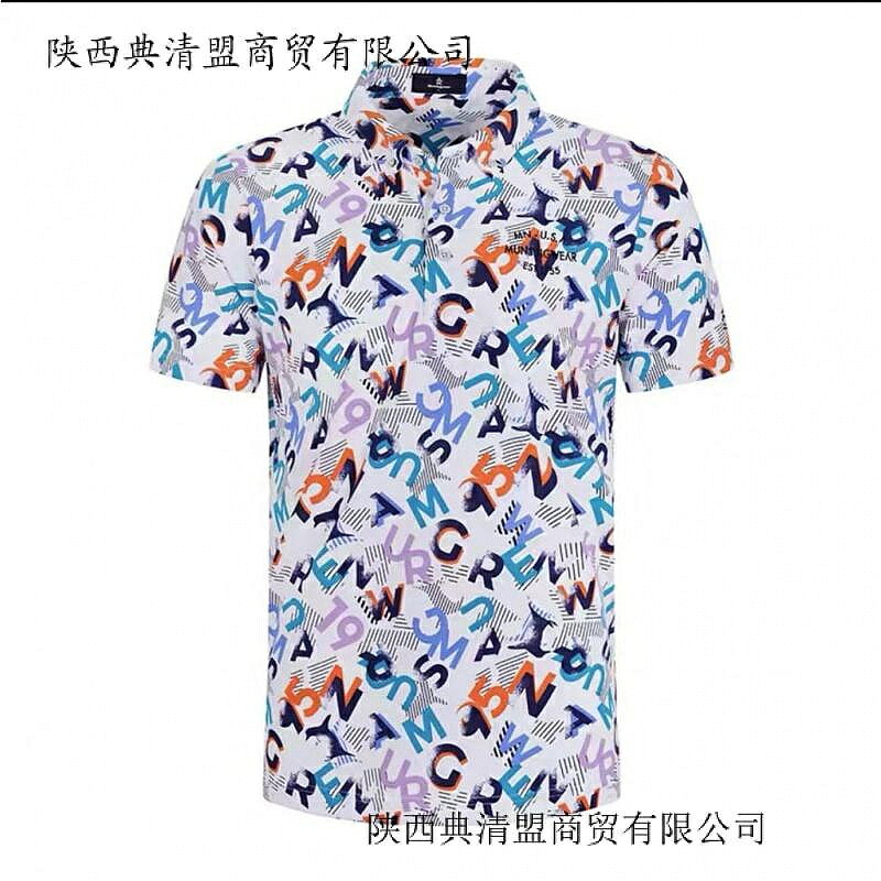 熱銷MUNSINGWEAR萬星威高爾夫男裝夏季新款短袖T恤運動速乾polo衫可訂製