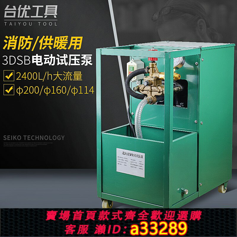 【臺灣公司 可開發票】臺優3DSB大流量電動消防管道試壓泵打壓泵電動打壓機測壓機高壓管