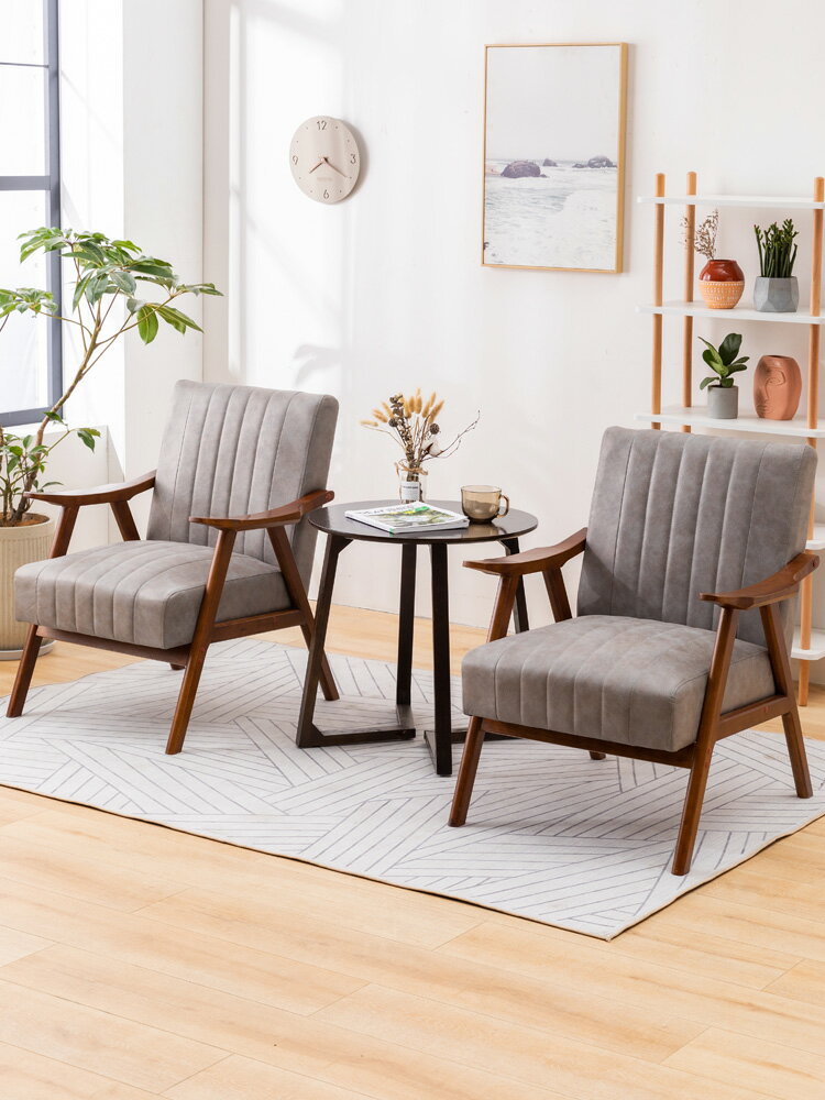 家用椅子網紅歐式茶椅新中式陽臺休閑椅木椅子靠背椅簡約實木