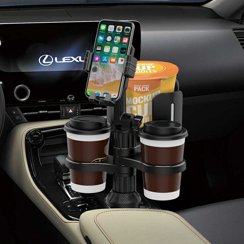 車載扶手箱托盤汽車用水杯架位飲料咖啡置物小餐桌副駕駛手機支架