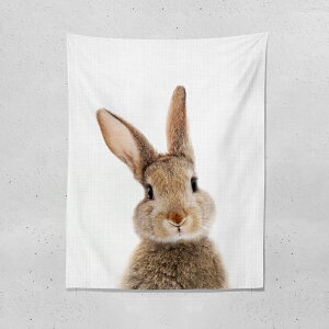 可愛動物主題小兔子 兒童嬰兒親子房布置背景掛布 臥室床頭裝飾布