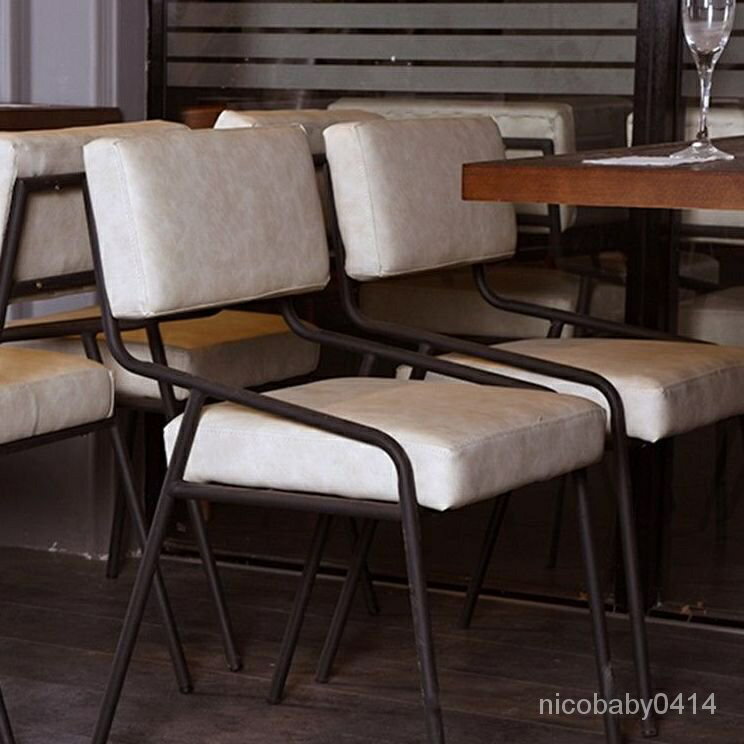 【爆款🔥熱賣】沙發椅 美式工業風loft椅設計師創意個性複古傢具鐵椅咖啡廳休閒靠背餐椅臺灣發貨 ECSM
