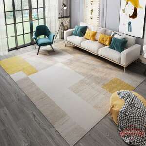 現代簡約地毯客廳北歐素色沙發茶幾毯ins風民宿風地毯臥室大面積
