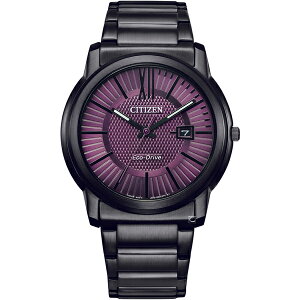 CITIZEN 星辰錶 Eco-Drive 光動能時尚紳士錶(AW1217-83X)-42mm-紫面鋼帶【刷卡回饋 分期0利率】