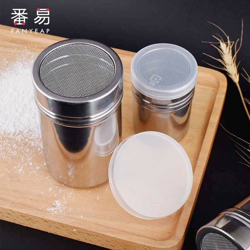 撒粉罐不銹鋼抹茶咖啡可可粉筒家用篩子烘焙麵粉瓶糖粉篩撒粉器細