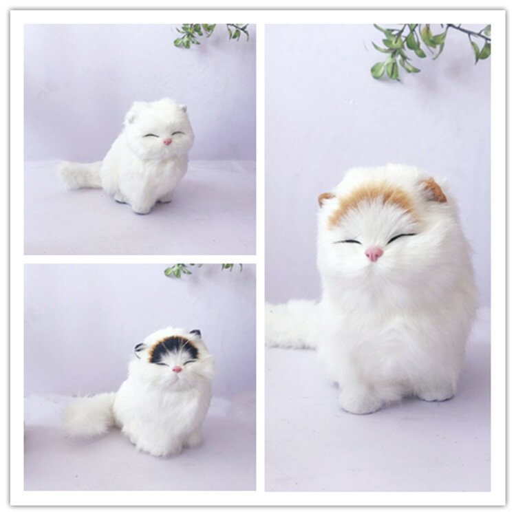 動物模型 仿真貓咪帶叫寵物玩具兒童禮物 攝影道具玩具包郵