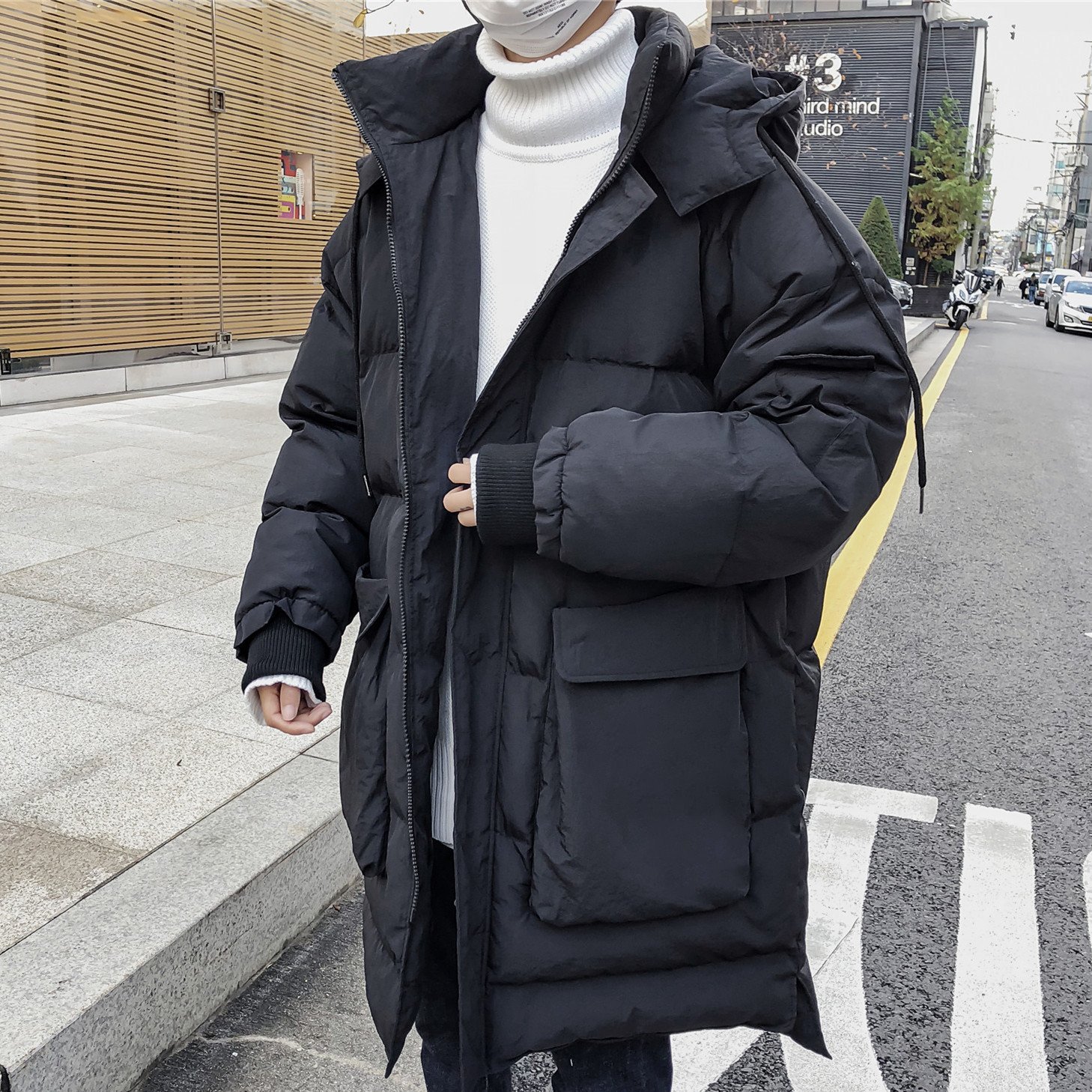 FINDSENSE品牌 秋冬季 新款 韓國 嘻哈字母 個性 長袖 運動 加厚棉衣 寬鬆顯瘦 連帽外套 時尚 潮流上衣