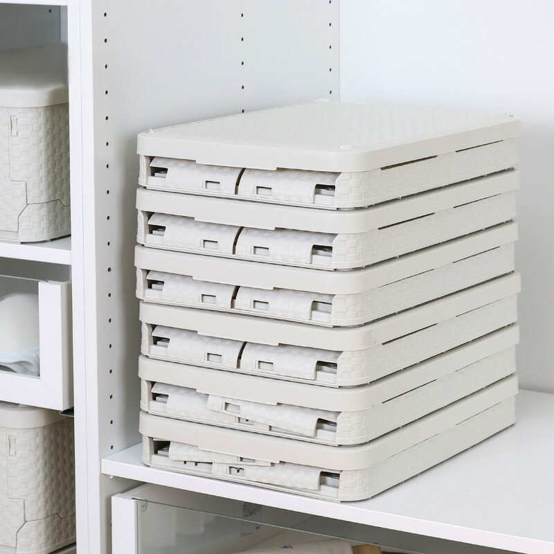 收納箱 塑料家用折疊收納箱 仿收納箱多功能客廳衣服書箱整理儲物箱