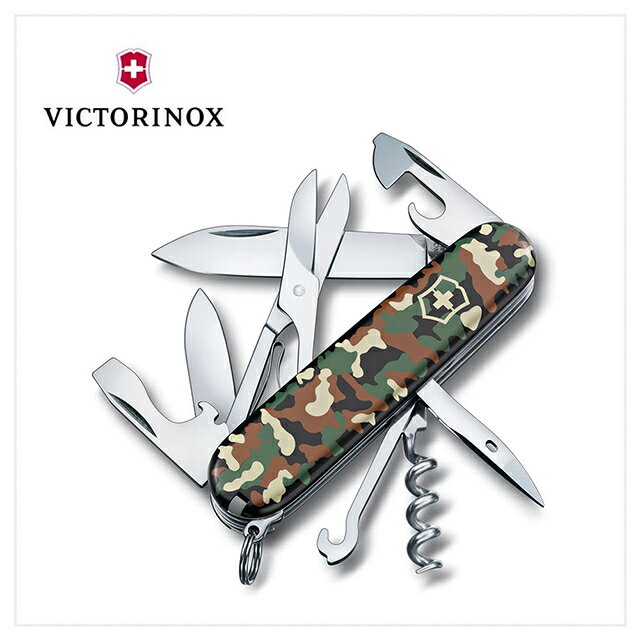 VICTORINOX 瑞士維氏 瑞士刀 Climber 14用 91mm 迷彩 1.3703.94