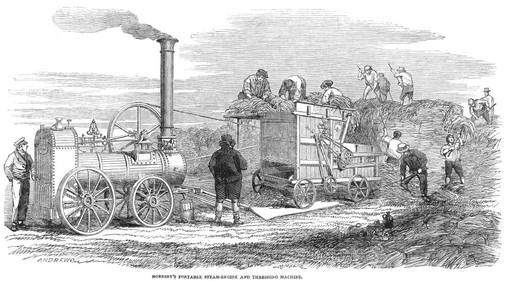 Posterazzi Steam Thresher 1851NhornsbyS SteamDriven Threshing Machine