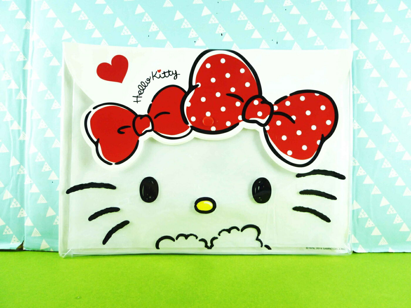 【震撼精品百貨】Hello Kitty 凱蒂貓 文件袋 紅緞帶【共1款】 震撼日式精品百貨