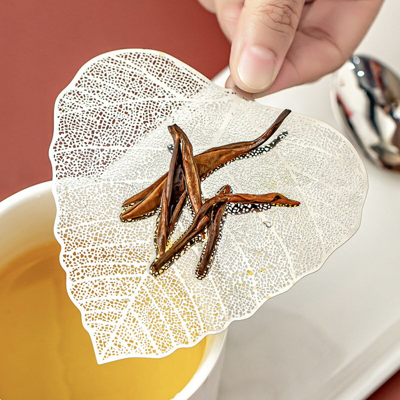 304不銹鋼茶濾日式菩提葉樹葉茶漏泡茶器創意功夫茶葉過濾網神器
