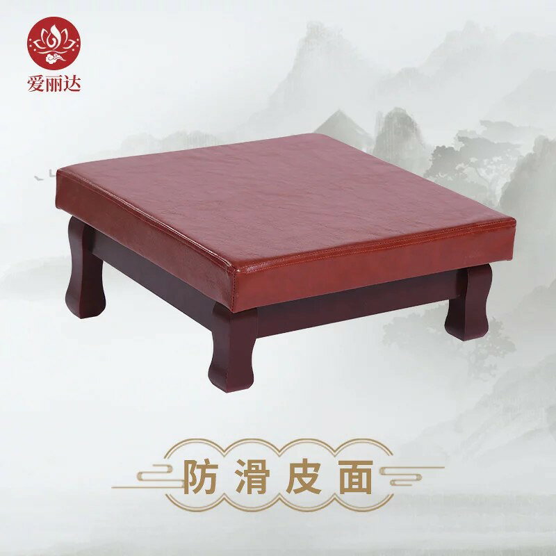 打坐墊蓮花拜墊磕頭跪墊拜佛墊佛堂寺廟家用實木方形加厚拜佛凳雷