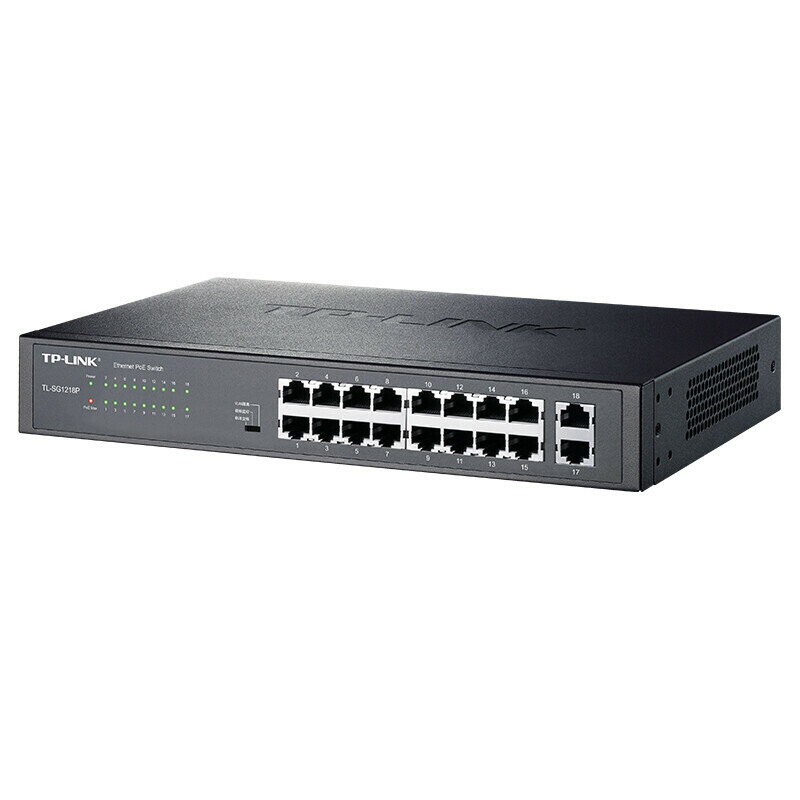 【快速出貨】 免運 網路交換機 TP-LINK18口全千兆以太網PoE交換機TL-SG1218P埠VLAN隔離監控用~優樂悅