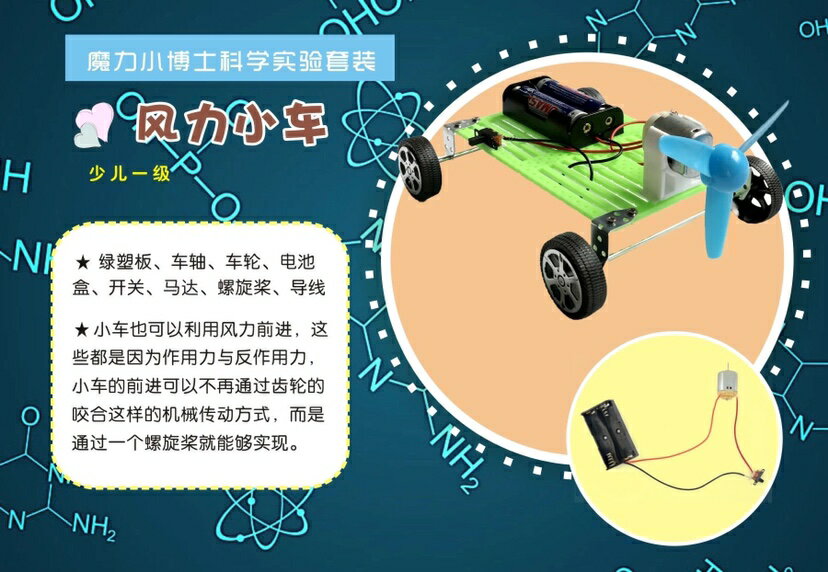 小學小制作小發明手工拼裝木質四驅車DIY兒童益智玩具賽車組合 2