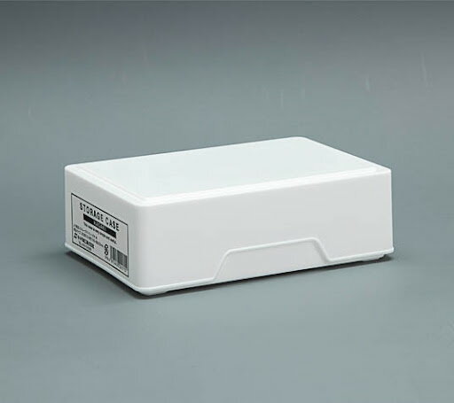 日本製【Sanada】上下蓋名信片收納盒 白色