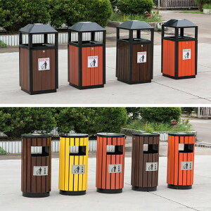 大容量室外公園垃圾桶戶外圓形小區商用果皮箱家用垃圾箱景區帶蓋