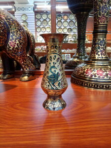 手工藝品直銷銅器銅雕花瓶工藝禮品沖鉆價1入