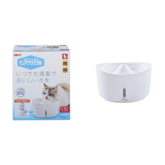 【寵愛家】日本GEX貓用視窗型自動飲水器1.5L/ 2.5L