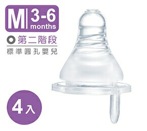 辛巴 標準準母乳記憶防脹氣圓孔奶嘴 M - 4入『121婦嬰用品館』