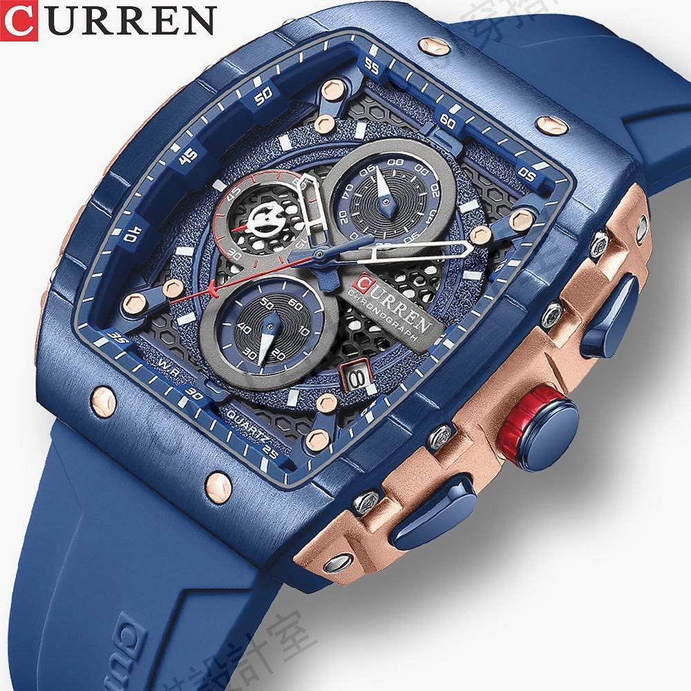 Curren （ 8442 ） 時尚 休閒 商務 運動防水 （2023年最新款） 男士手錶【亞德機械五金家居】