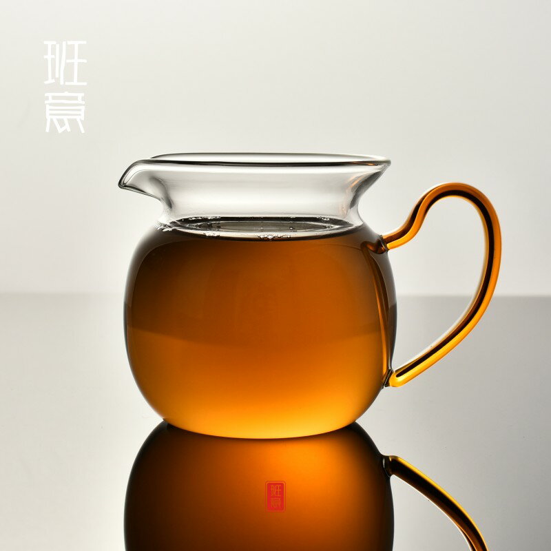 耐熱加厚公道杯復古宋代玻璃泡茶分茶器功夫茶具茶海家用公杯大號1入