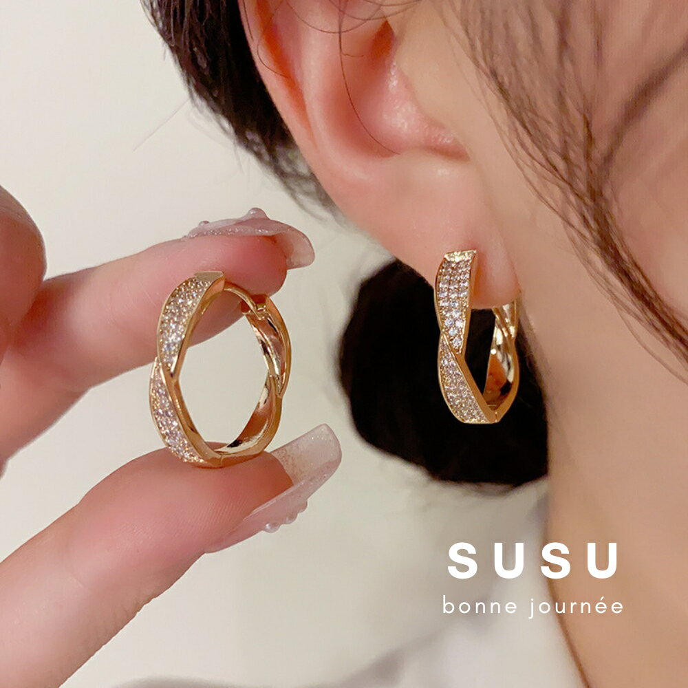 SU SU︱麻花捲捲耳環❤️事業 招財 人緣 工作 健康 紓壓 水晶 飾品 耳環 項鍊 手鍊 現貨 穿搭 百搭 時尚 5